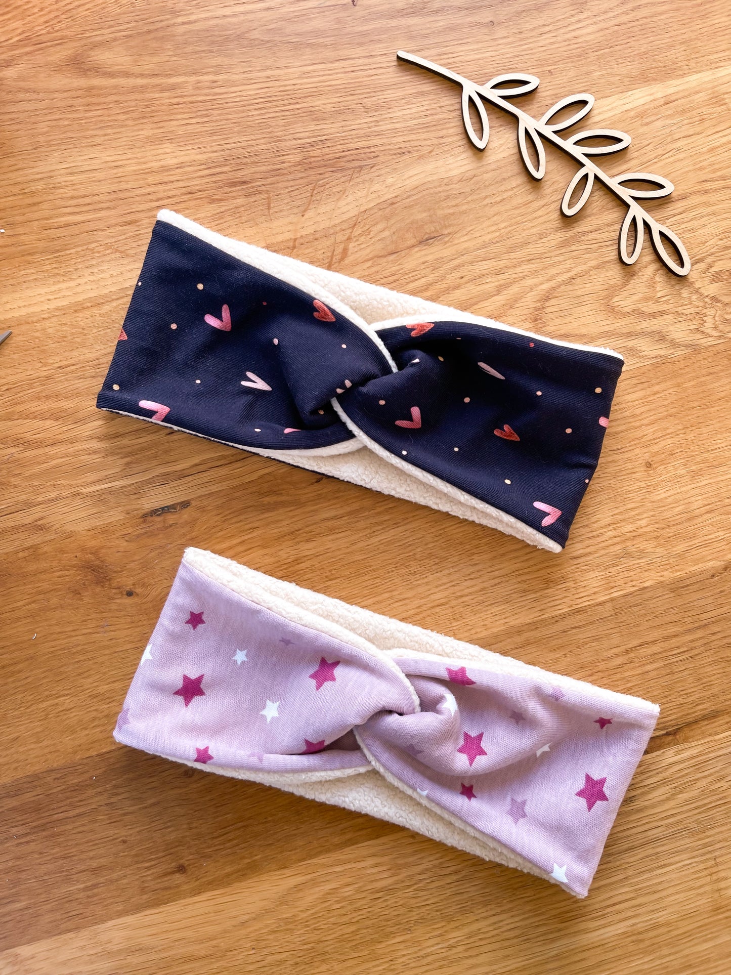 Knotenstirnband mit Baumwollfleece