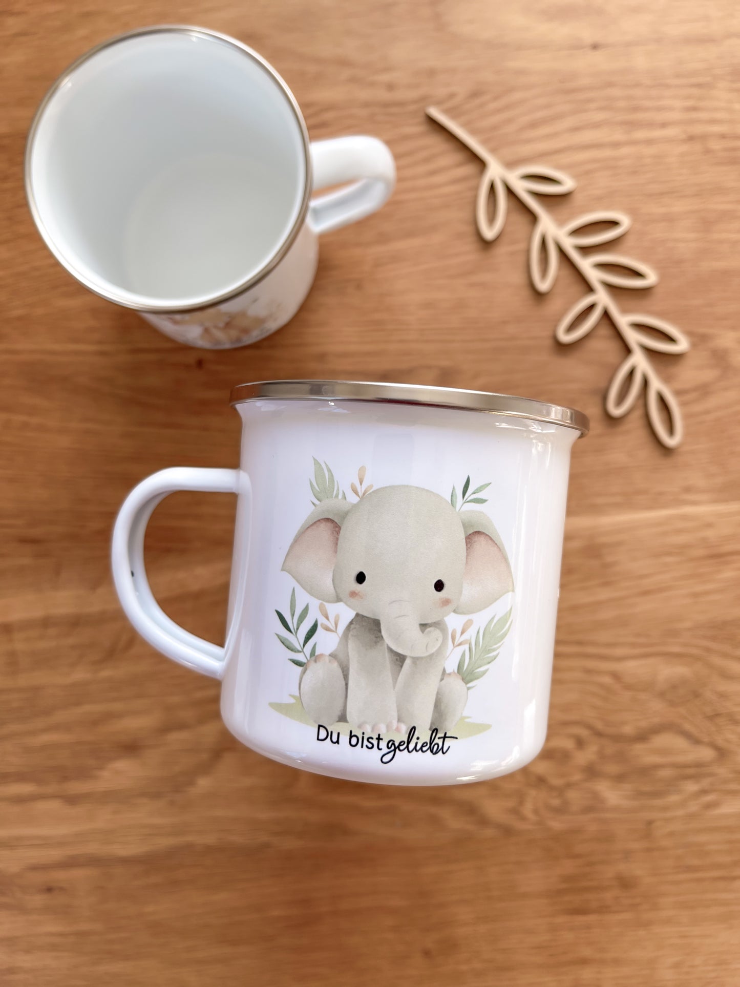 Emaille Häferl •Elefant - du bist geliebt•