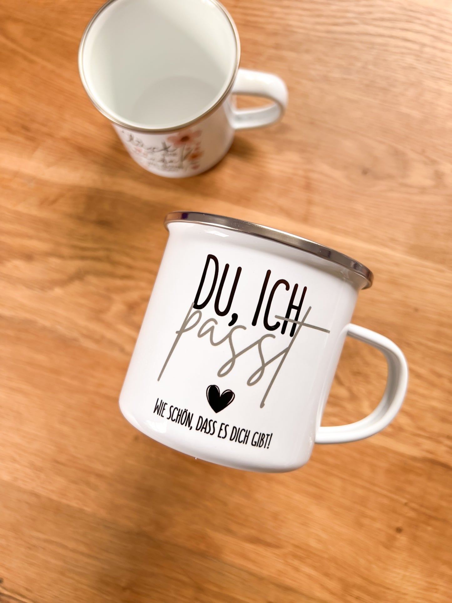 Emaille Häferl •Du, Ich - Passt•