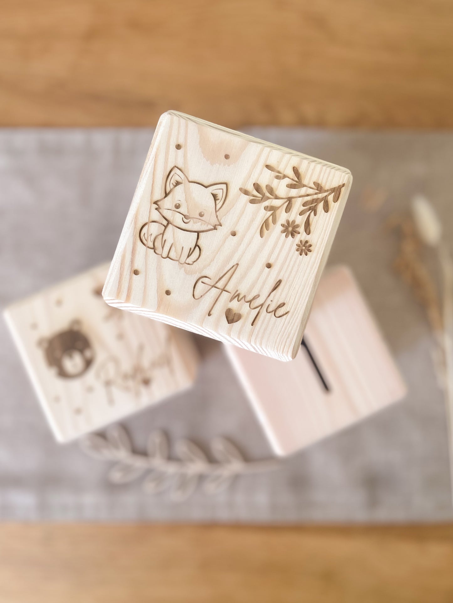 Holzspardose
