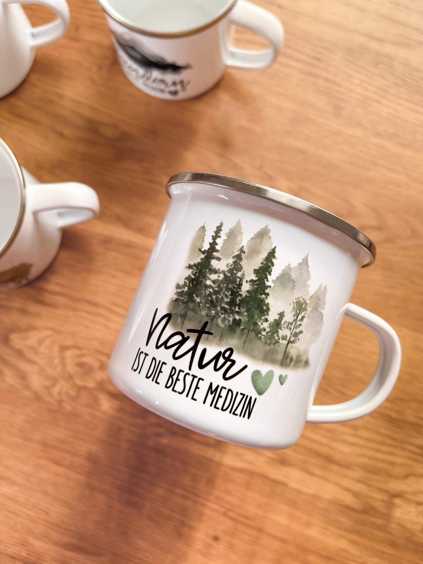 Emaille Häferl •Natur ist die beste Medizin•