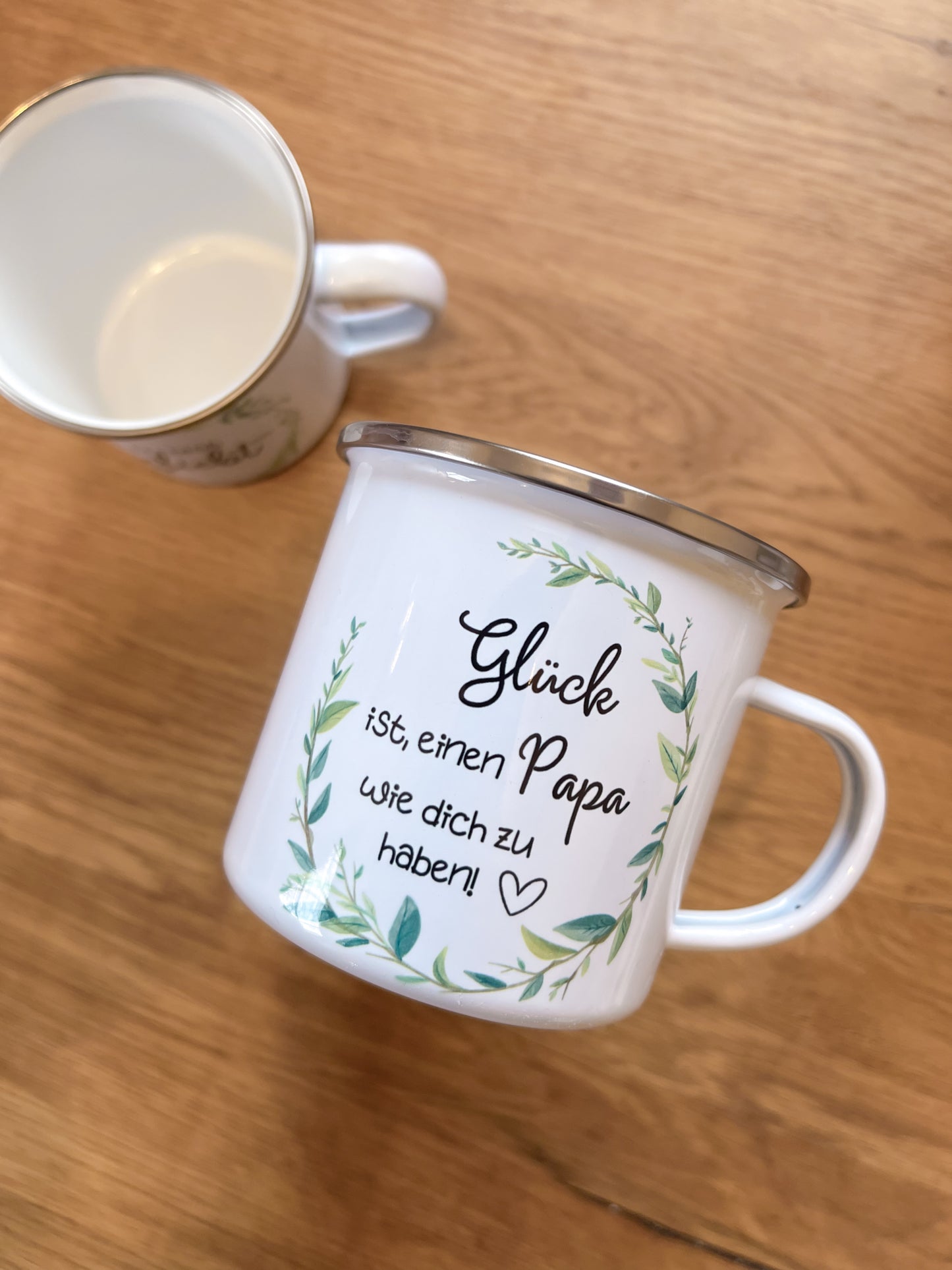 Emaille Häferl •Glück ist, einen Papa wie dich zu haben•