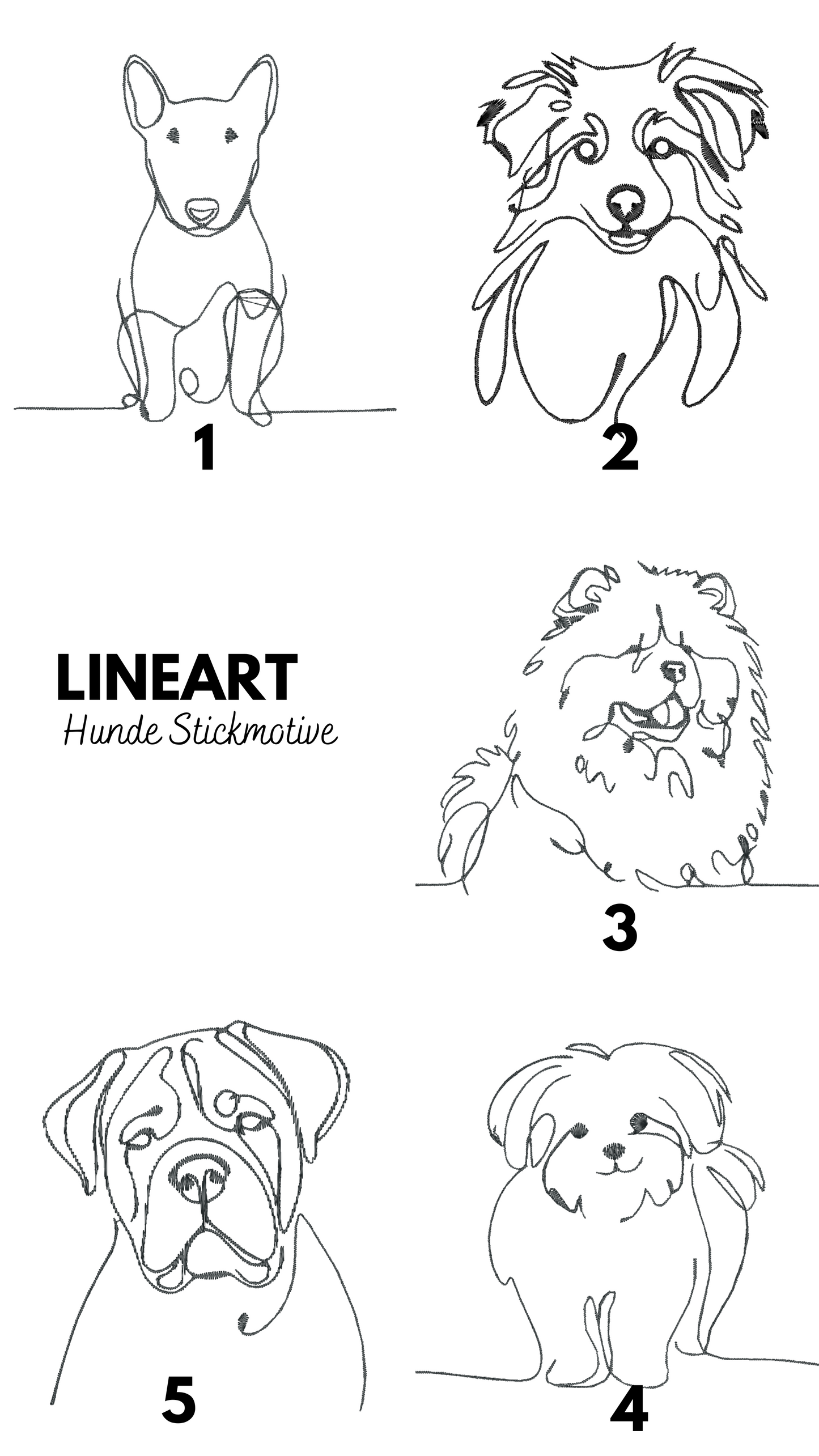 Heimtierausweis/Impfpass Hülle Lineart Tiermotiv