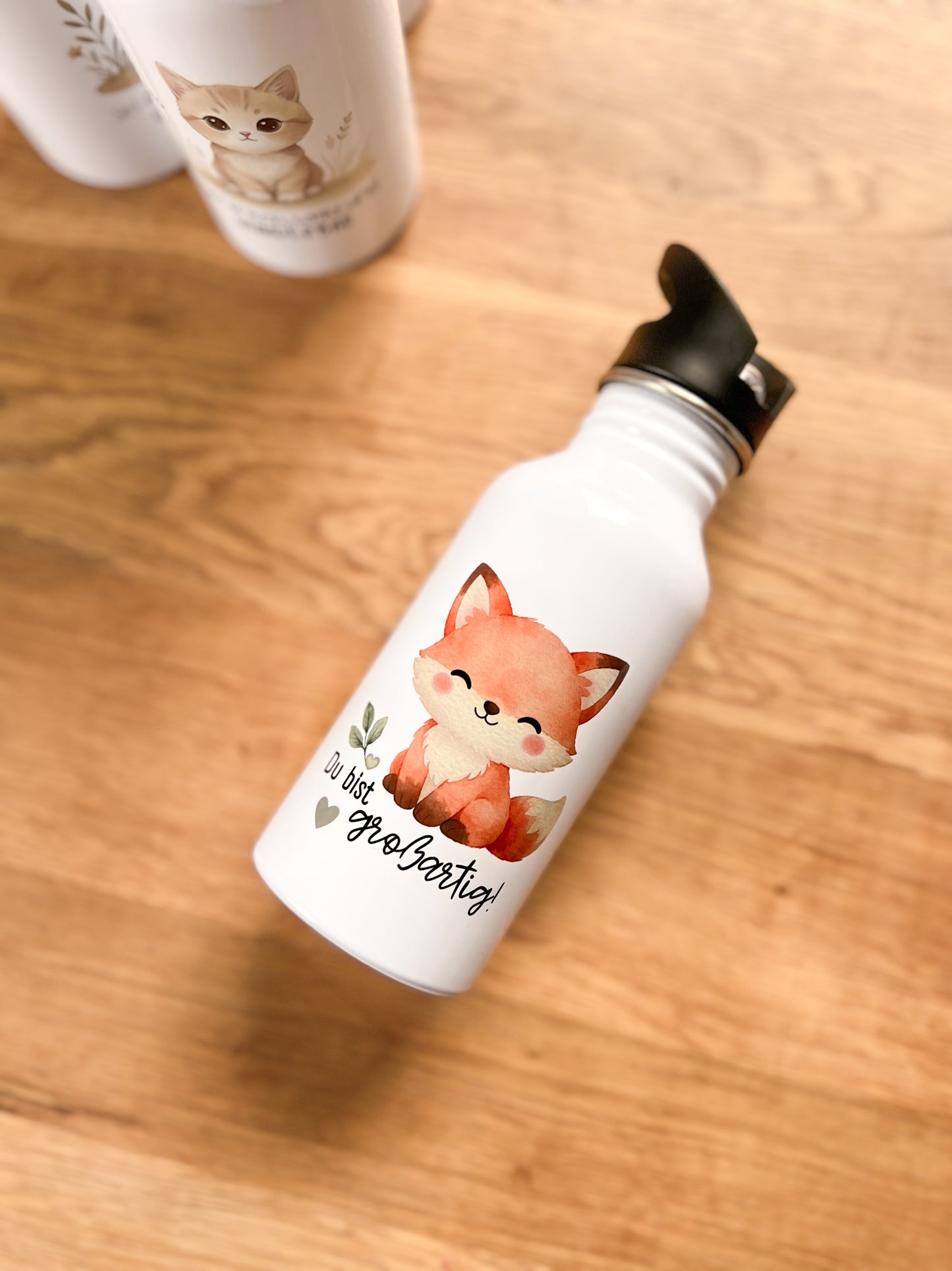 Edelstahlflasche 500ml •Fuchs - Du bist großartig•