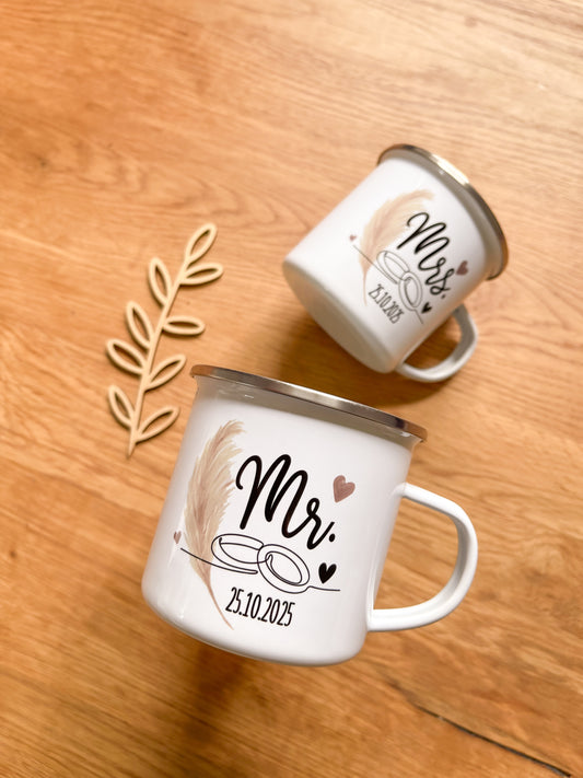 Emaille Häferl •Mr&Mrs•