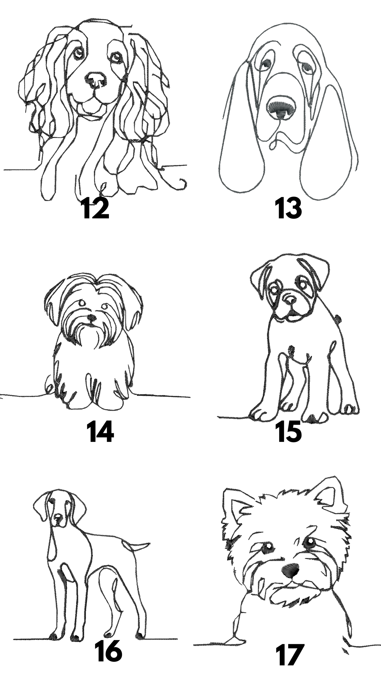 Heimtierausweis/Impfpass Hülle Lineart Tiermotiv