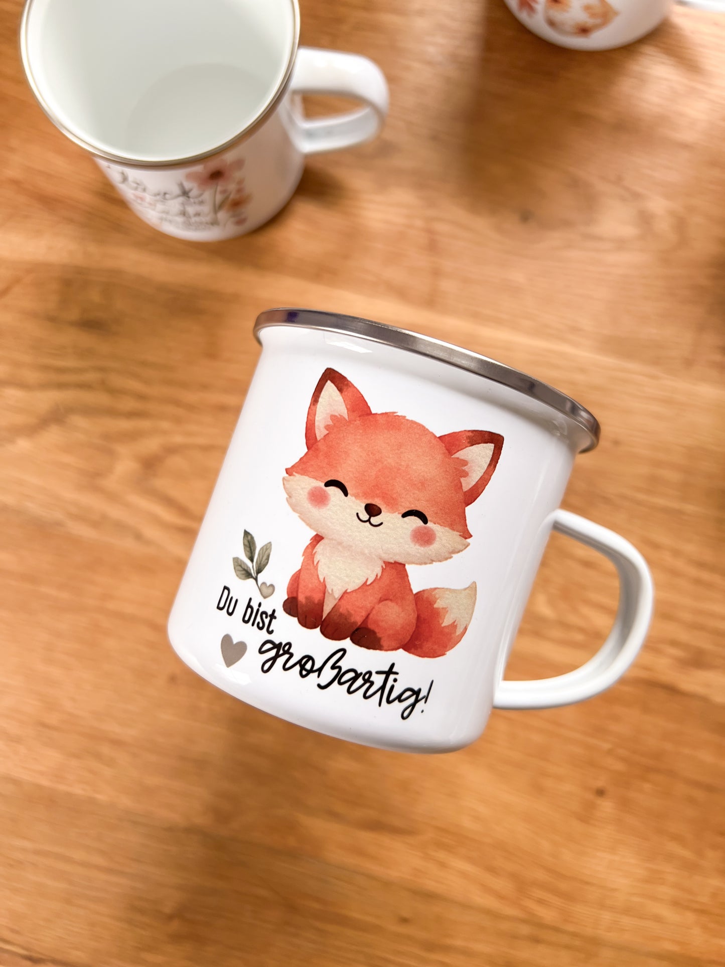 Emaille Häferl •Süßer Fuchs - du bist großartig•