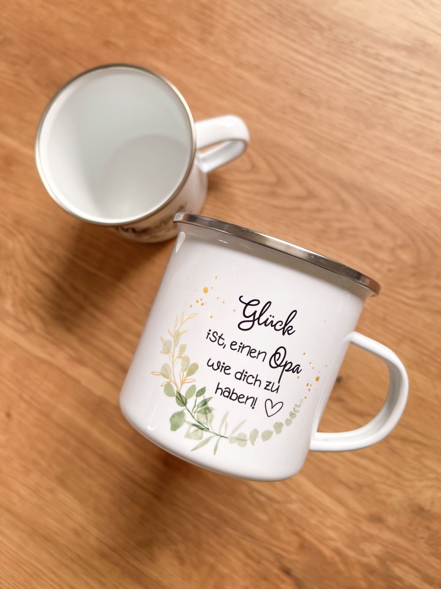 Emaille Häferl •Glück ist, einen Opa wie dich zu haben•