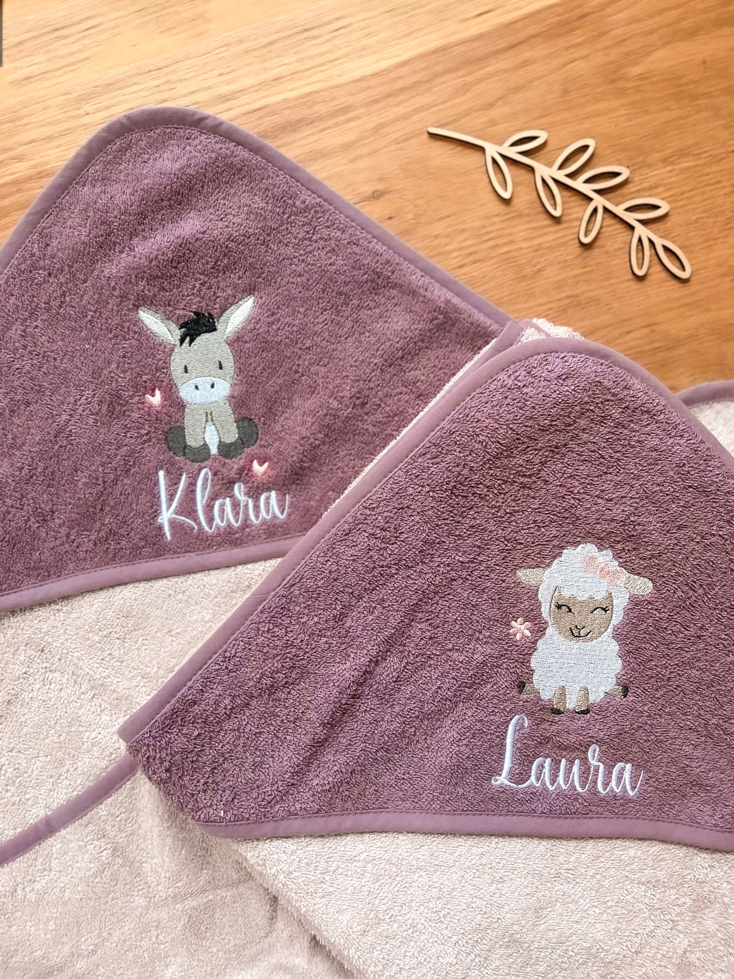 Kapuzenhandtuch 80x80cm Tiermotive