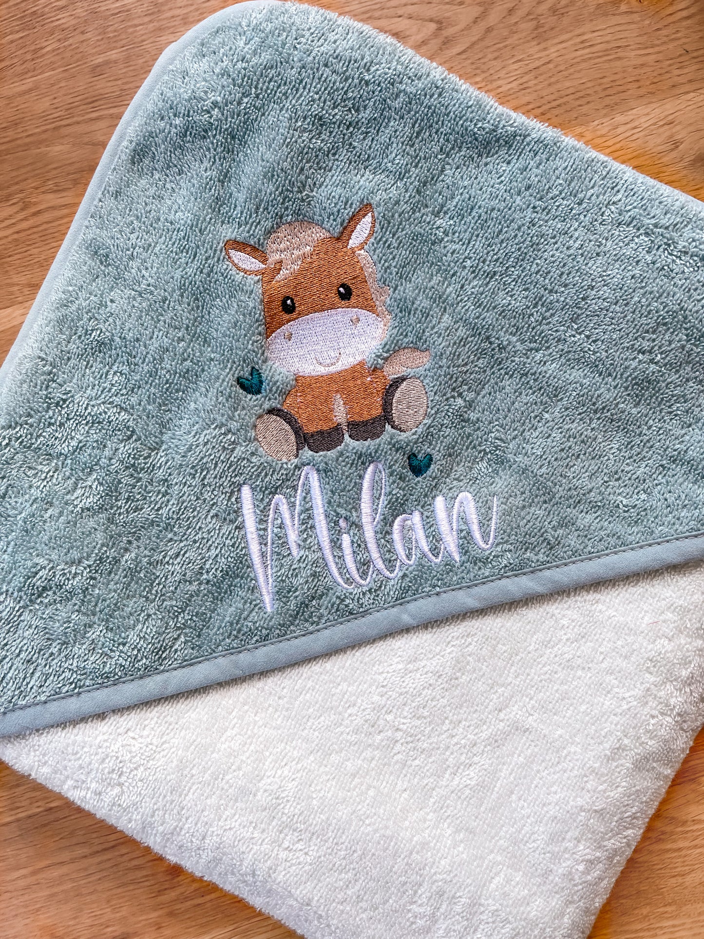 Kapuzenhandtuch 80x80cm Tiermotive