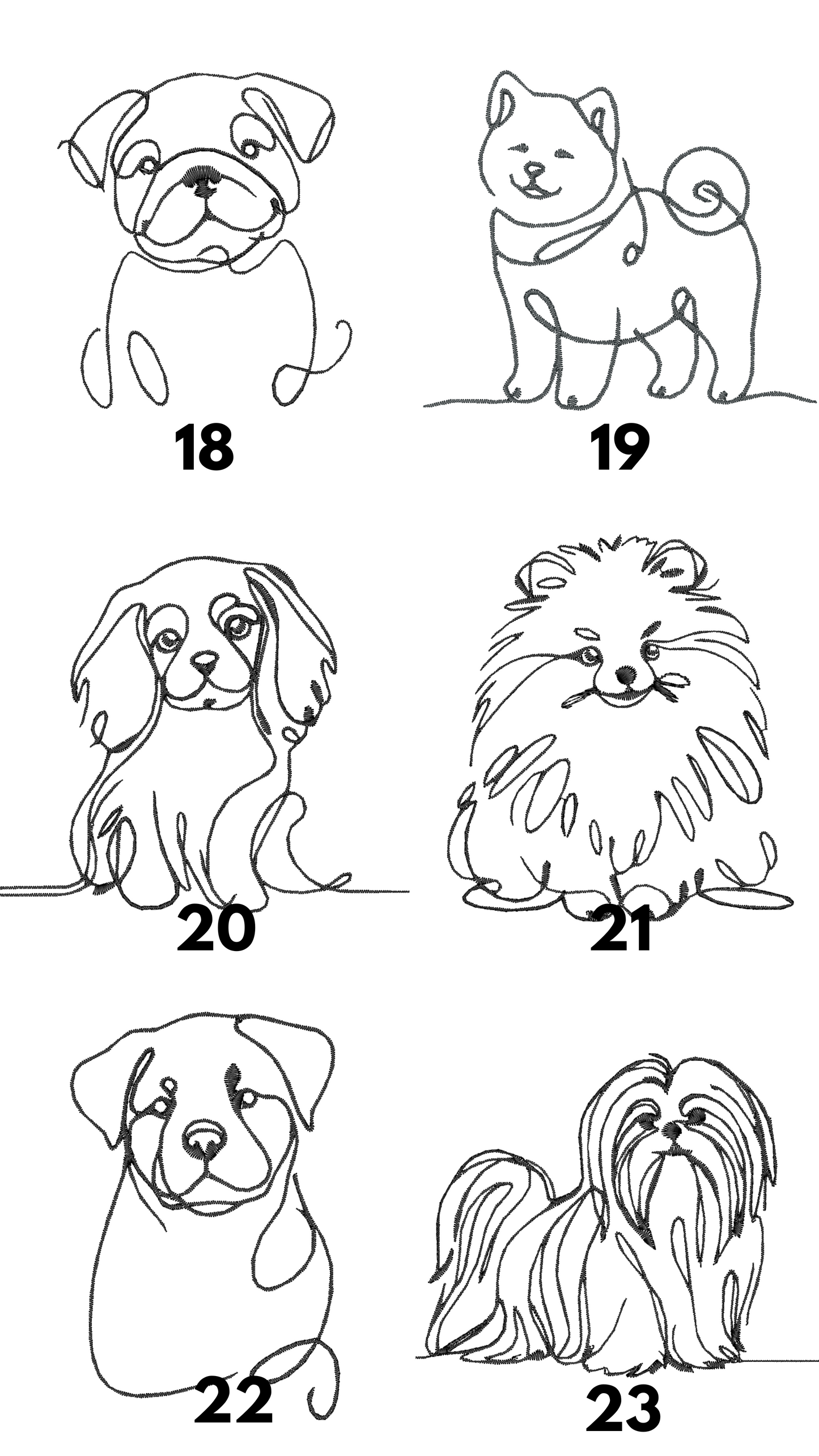 Heimtierausweis/Impfpass Hülle Lineart Tiermotiv