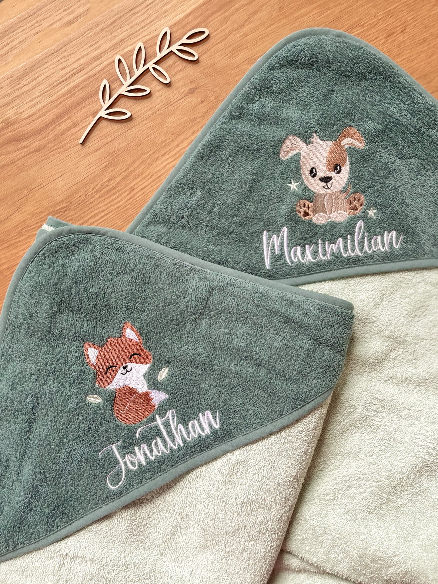 Kapuzenhandtuch 80x80cm Tiermotive