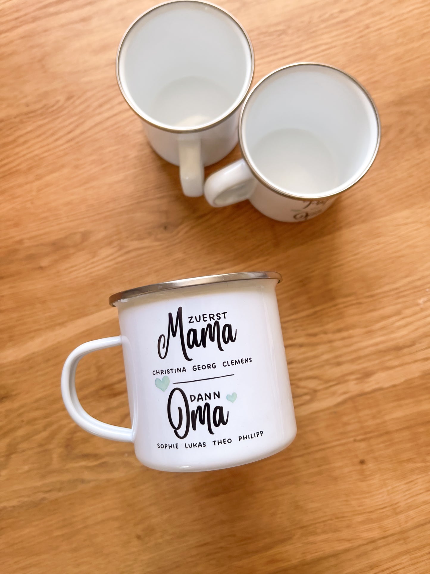 Emaille Häferl •Zuerst Mama, dann Oma•