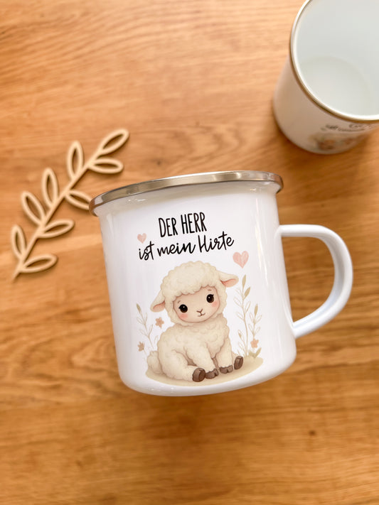 Emaille Häferl •Mein Hirte•