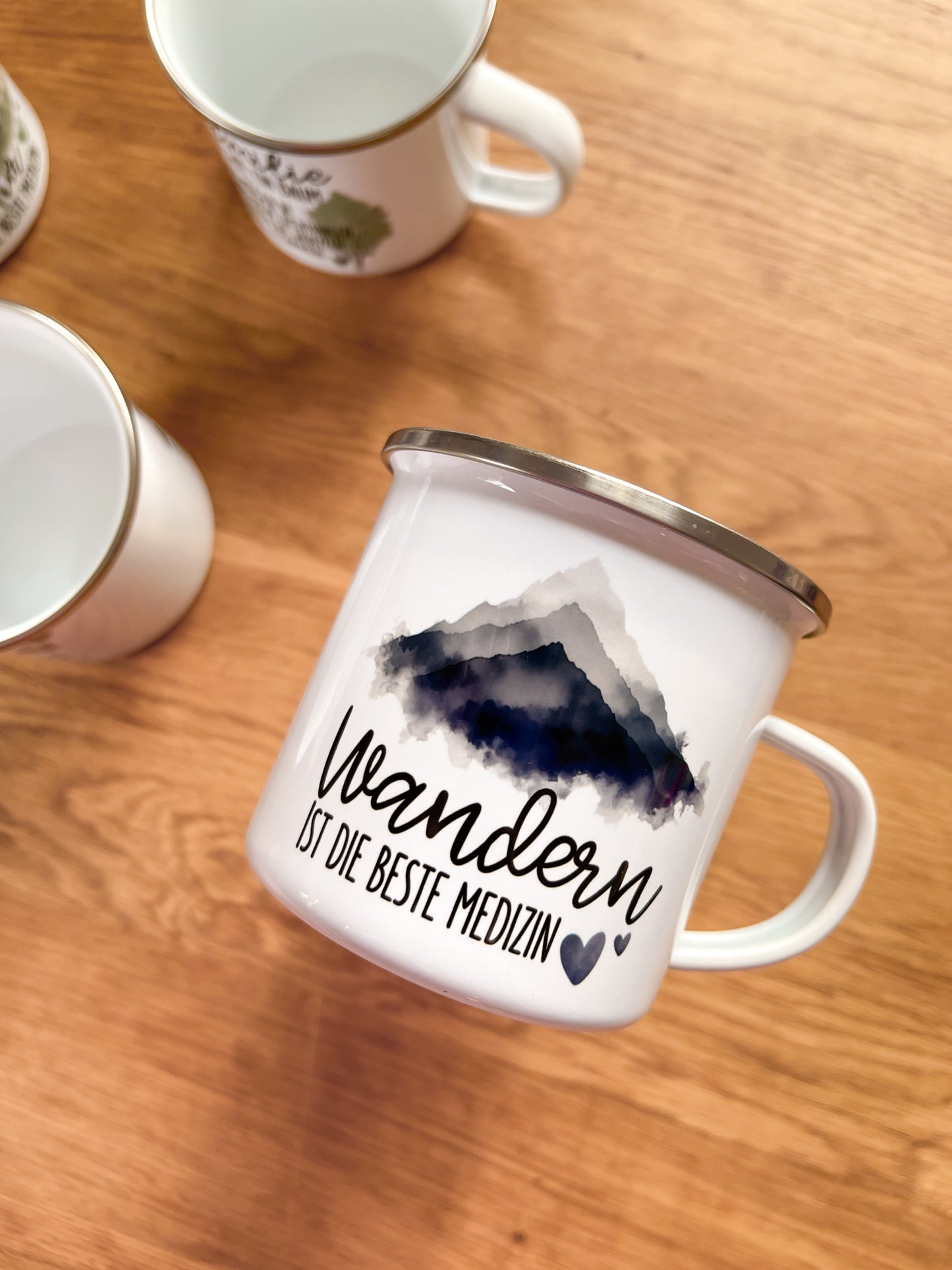 Emaille Häferl •Wandern ist die beste Medizin•