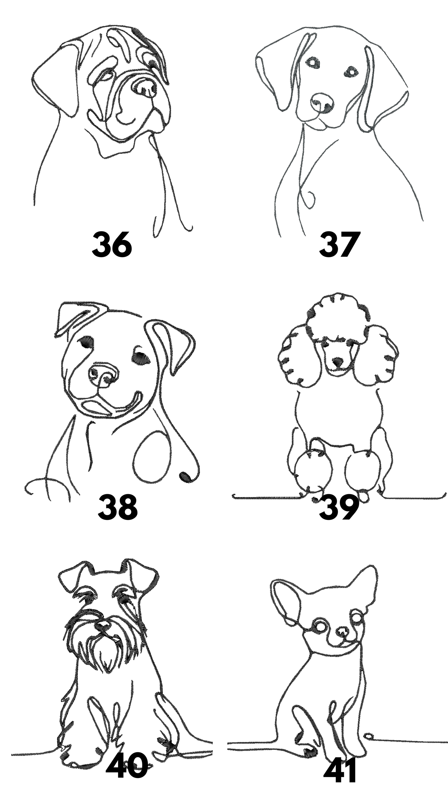 Heimtierausweis/Impfpass Hülle Lineart Tiermotiv