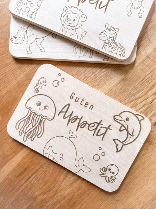 Frühstücksbrettchen Kinder - Motiv Meerestiere