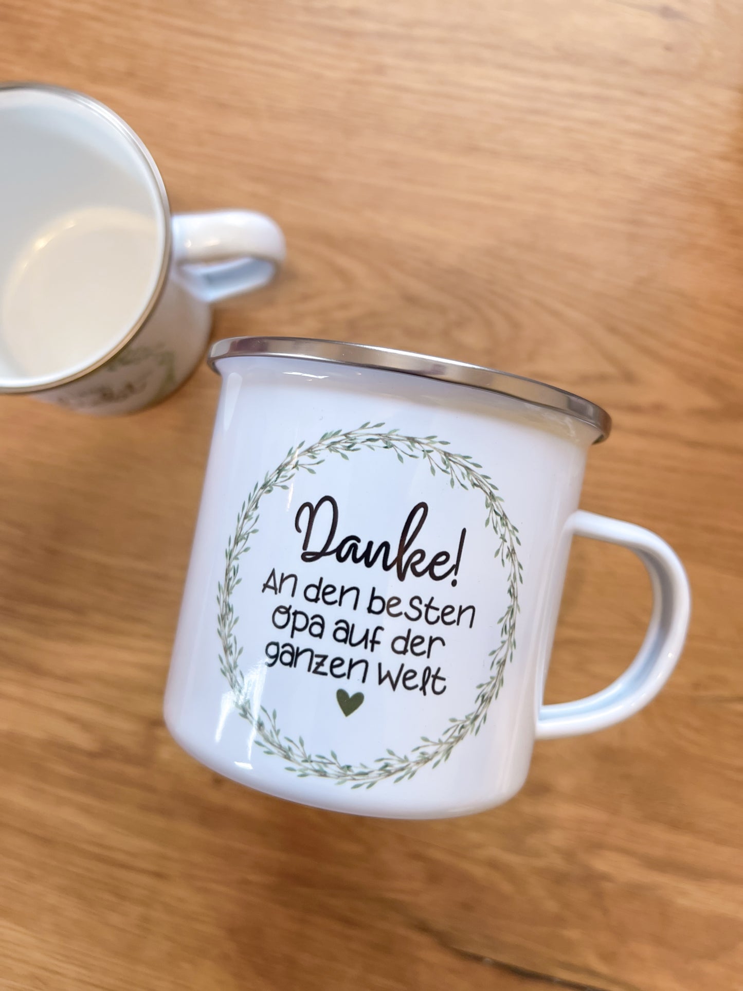 Emaille Häferl •Danke Opa•