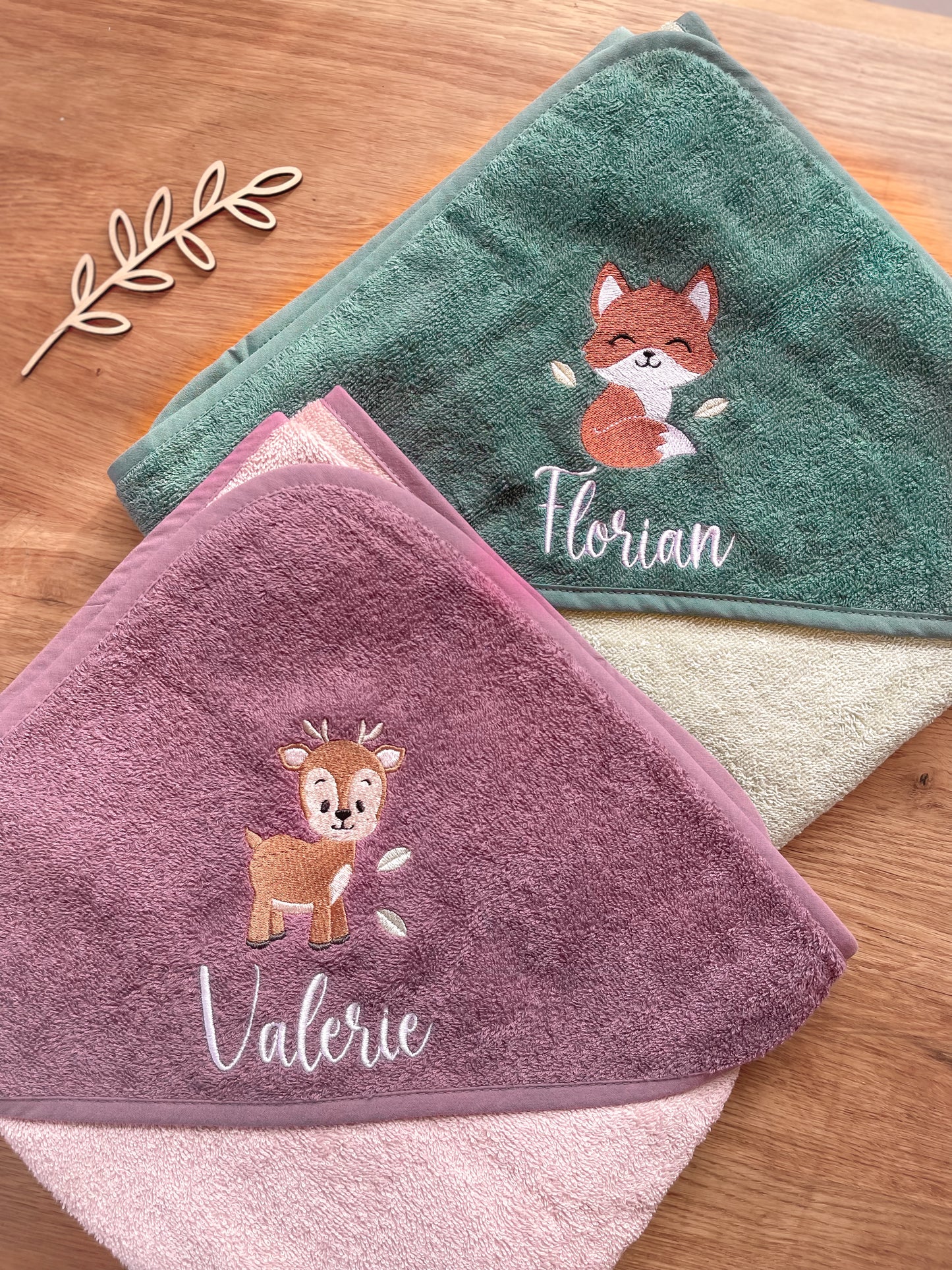 Kapuzenhandtuch 80x80cm Tiermotive