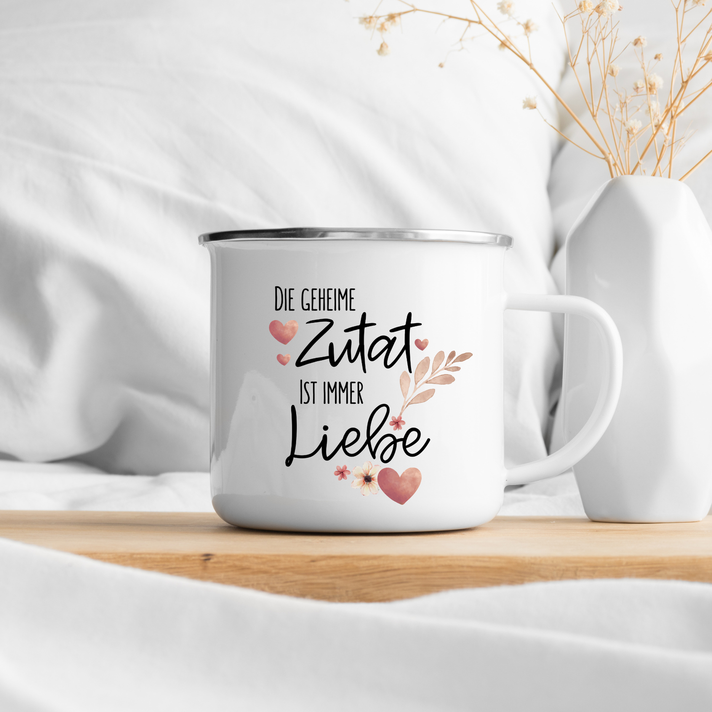 Emaille Häferl •Geheimrezept Liebe•
