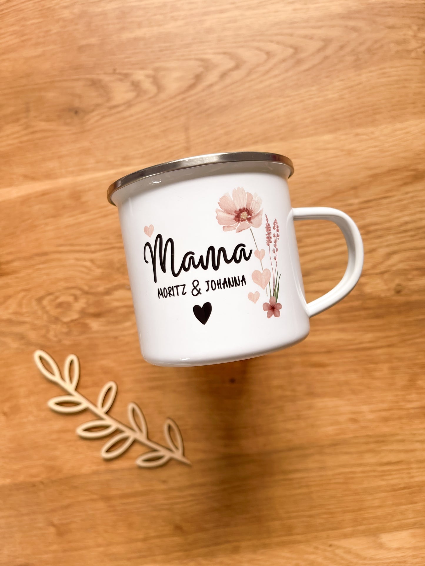 Emaille Häferl •Mama - Kindernamen•