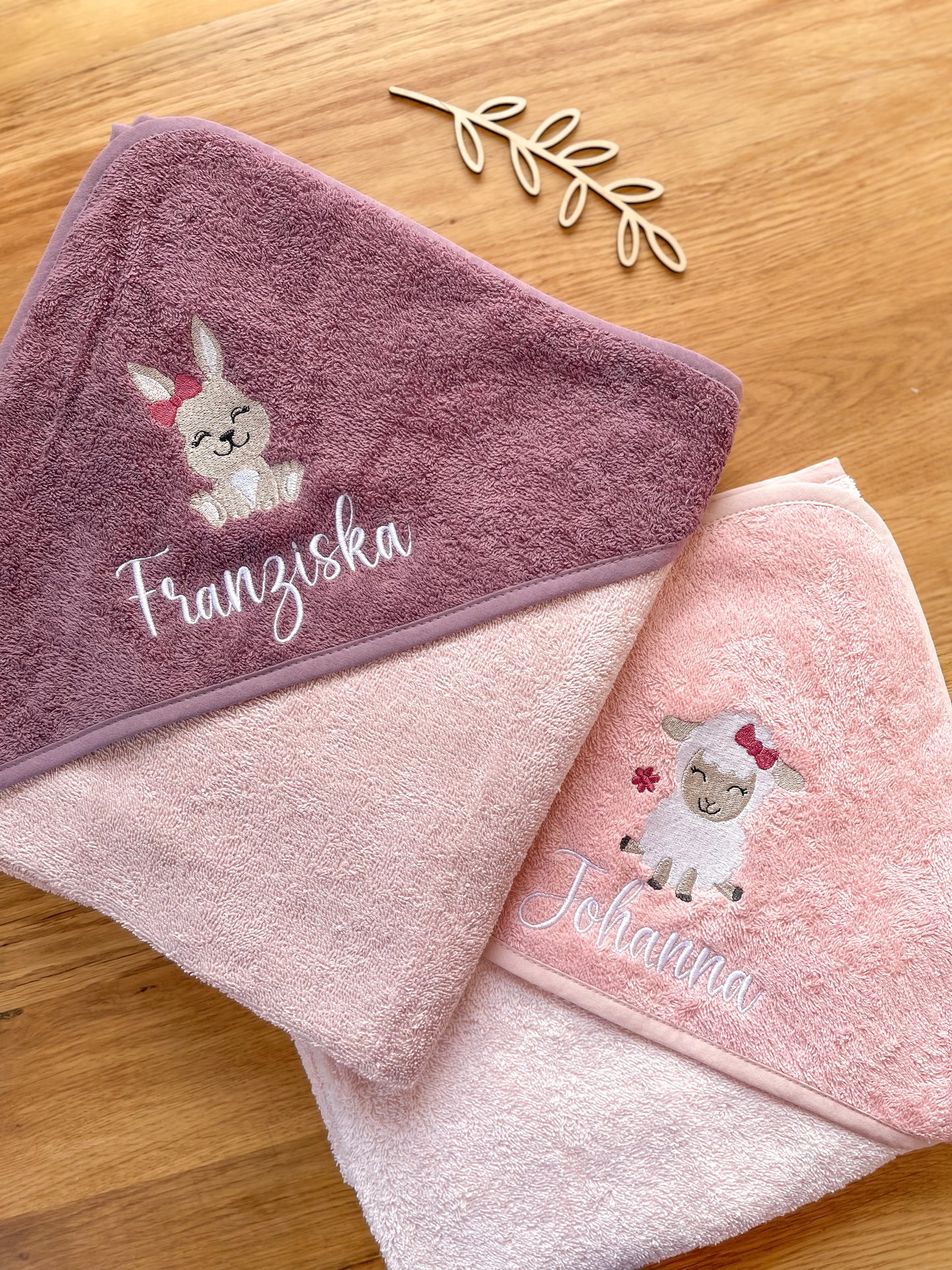 Kapuzenhandtuch 80x80cm Tiermotive