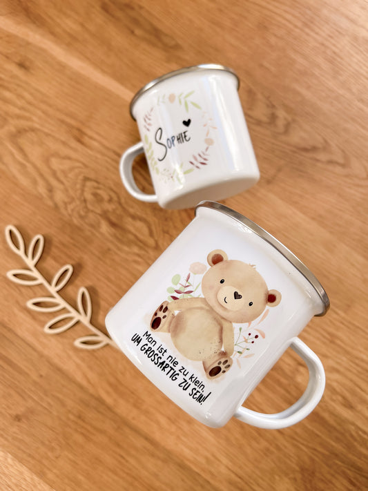 Emaille Häferl •Teddybär• *exklusives Motiv*