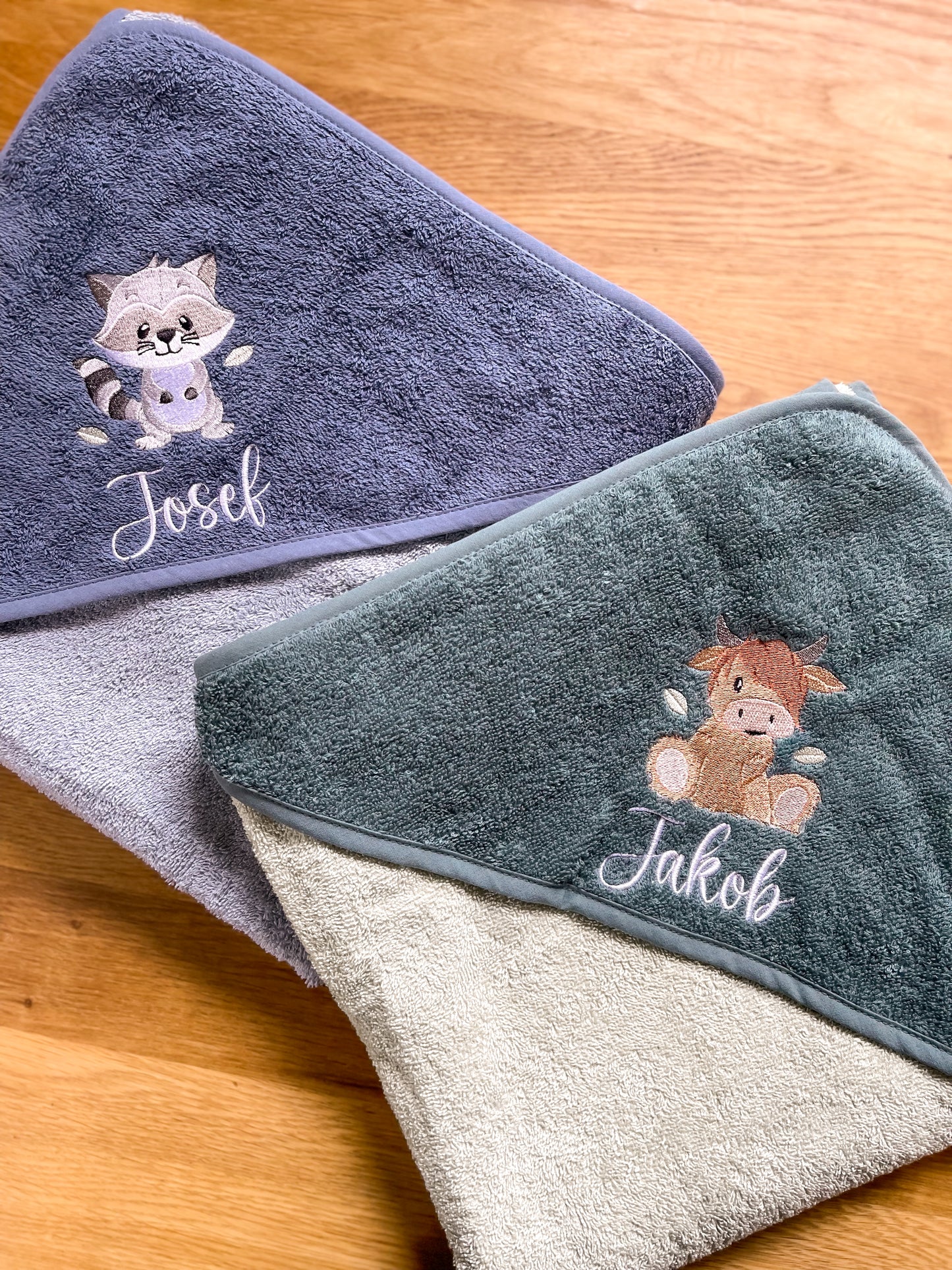 Kapuzenhandtuch 80x80cm Tiermotive