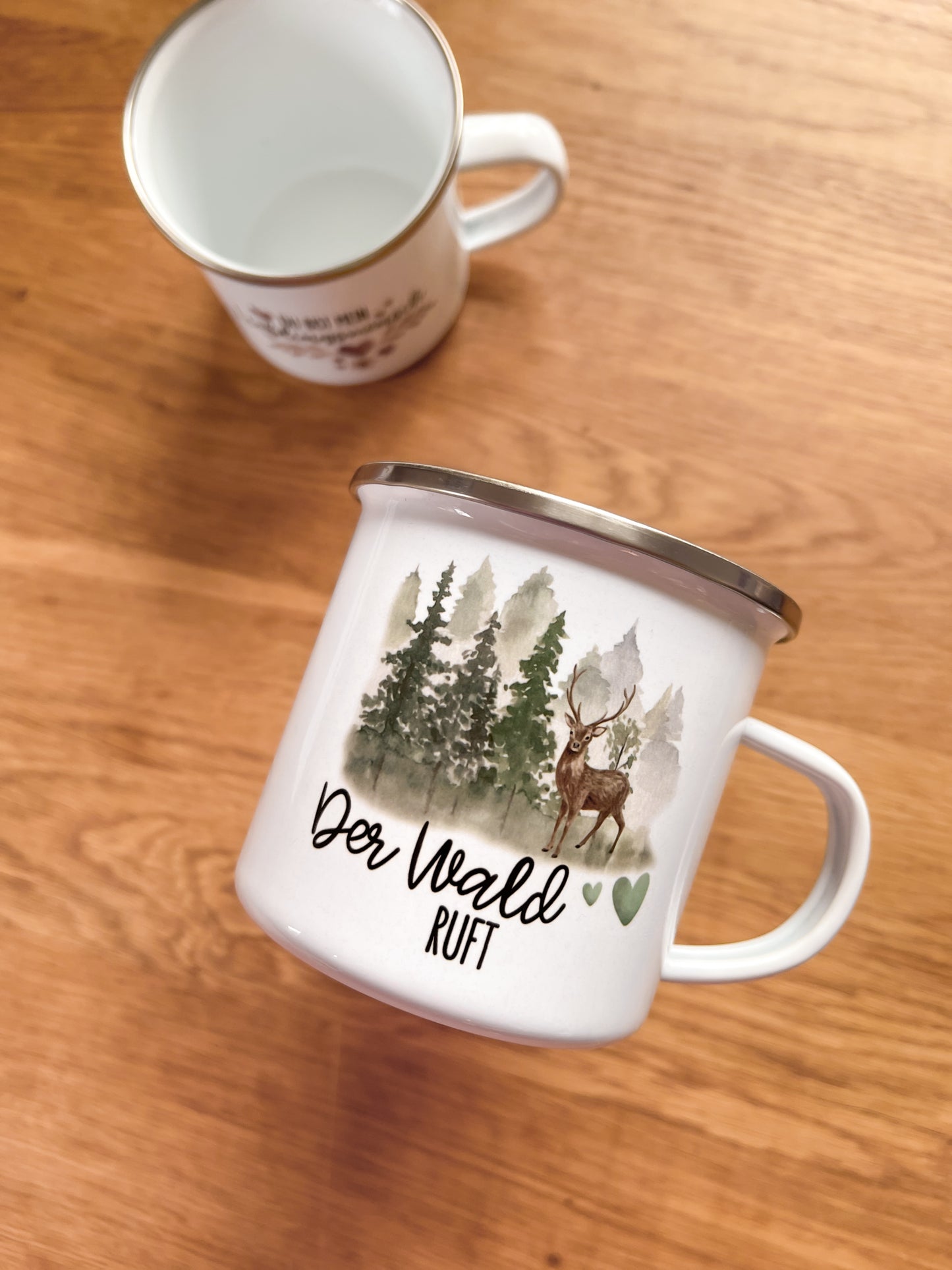 Emaille Häferl •Der Wald ruft•