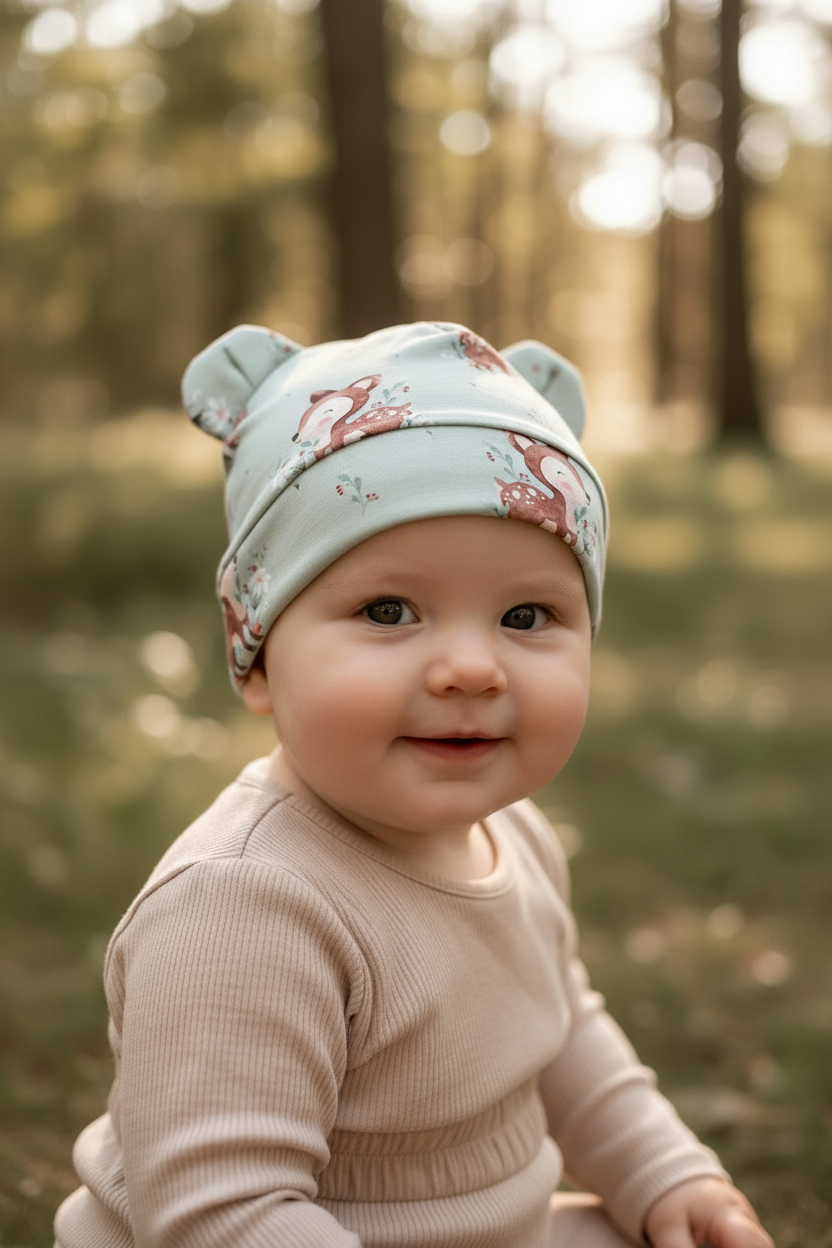 Haube/Beanie mit Ohren