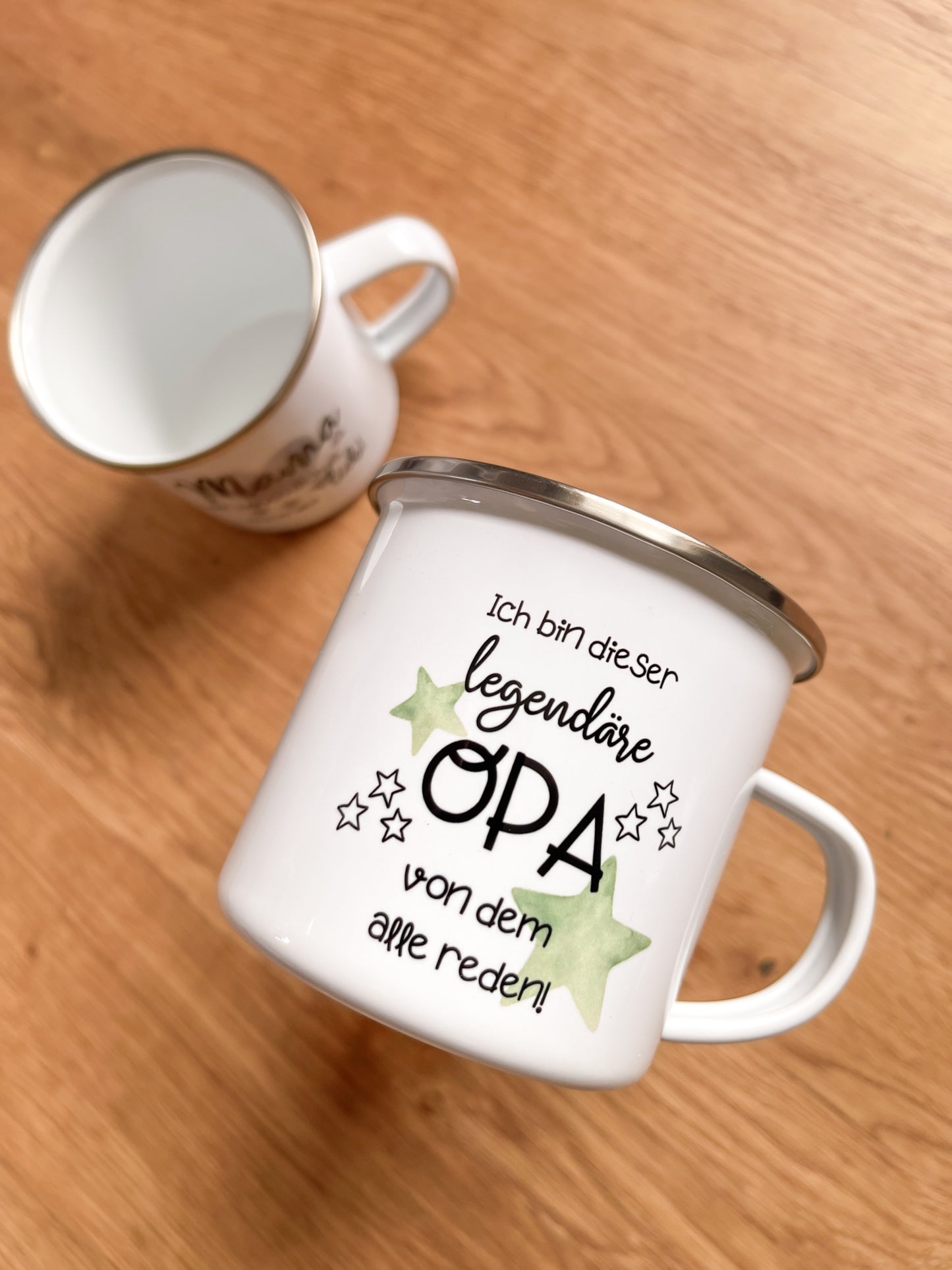 Emaille Häferl •Legendärer Opa•