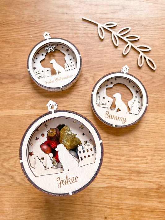 Christbaumschmuck Holz Hunde
