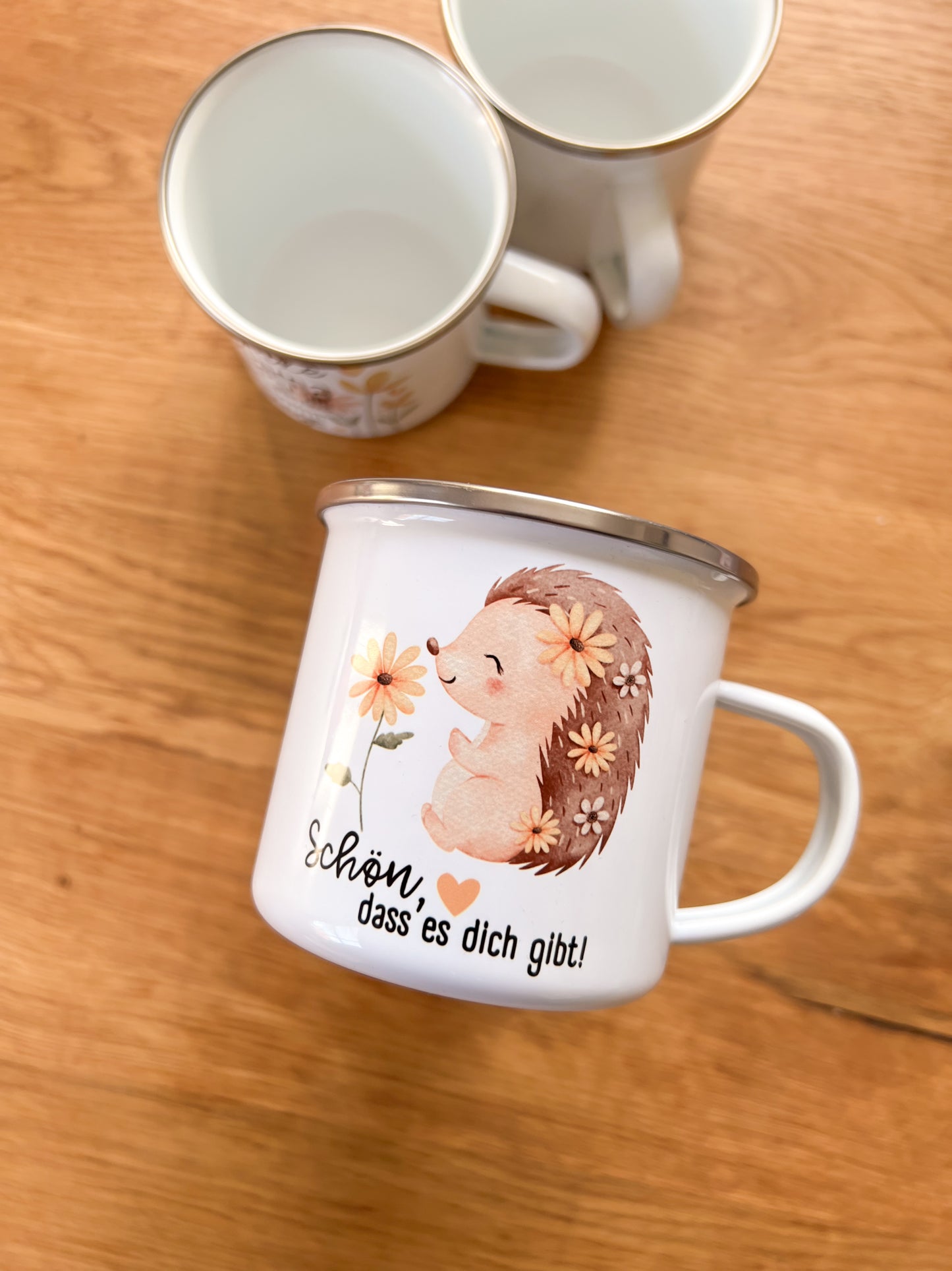 Emaille Häferl •Süßer Igel - Schön, dass es dich gibt•