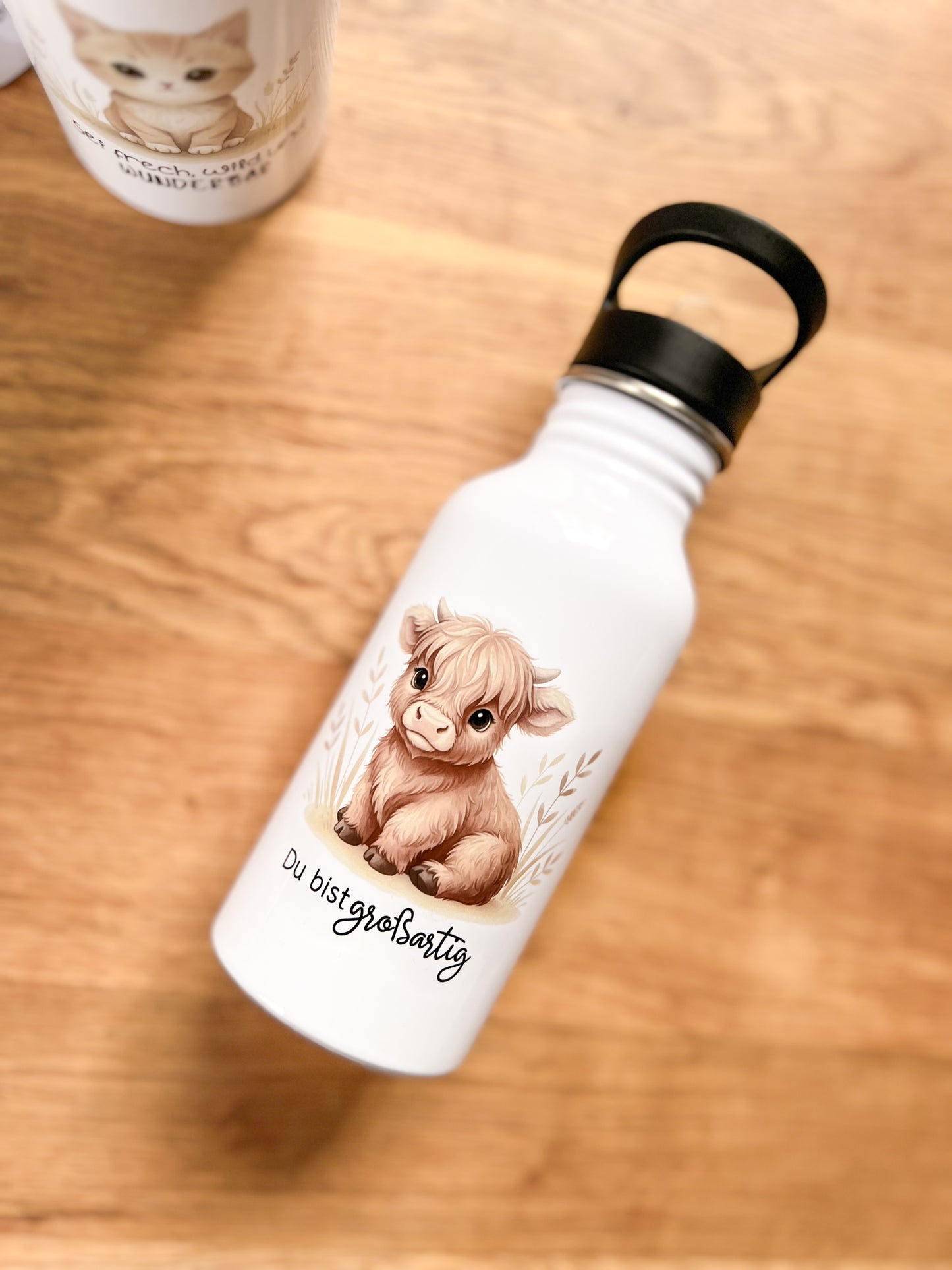 Edelstahlflasche 500ml •Hochlandrind - Du bist großartig•