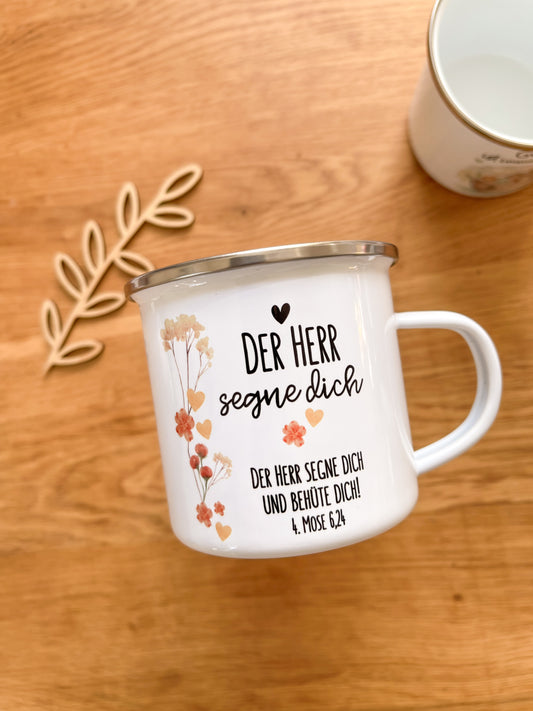 Emaille Häferl •Der Herr segne dich•