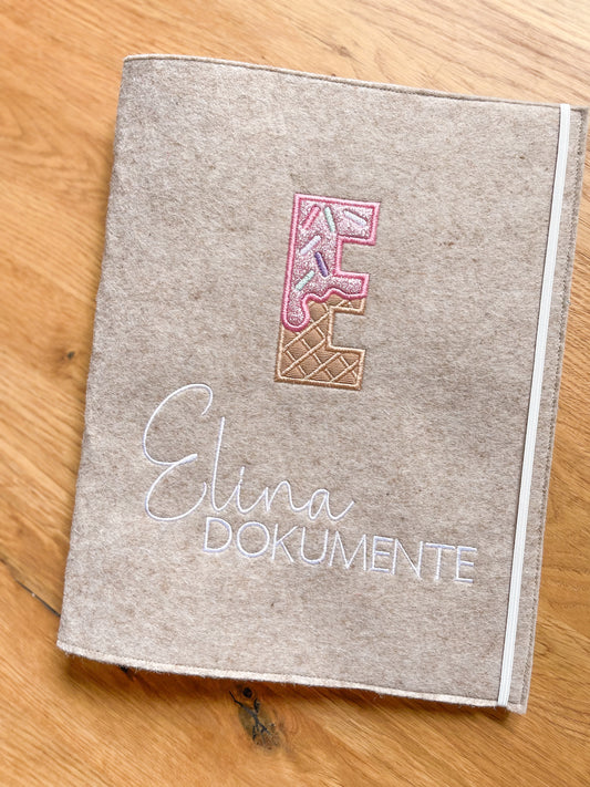 Zeugnismappe/Dokumentenmappe Eiscreme