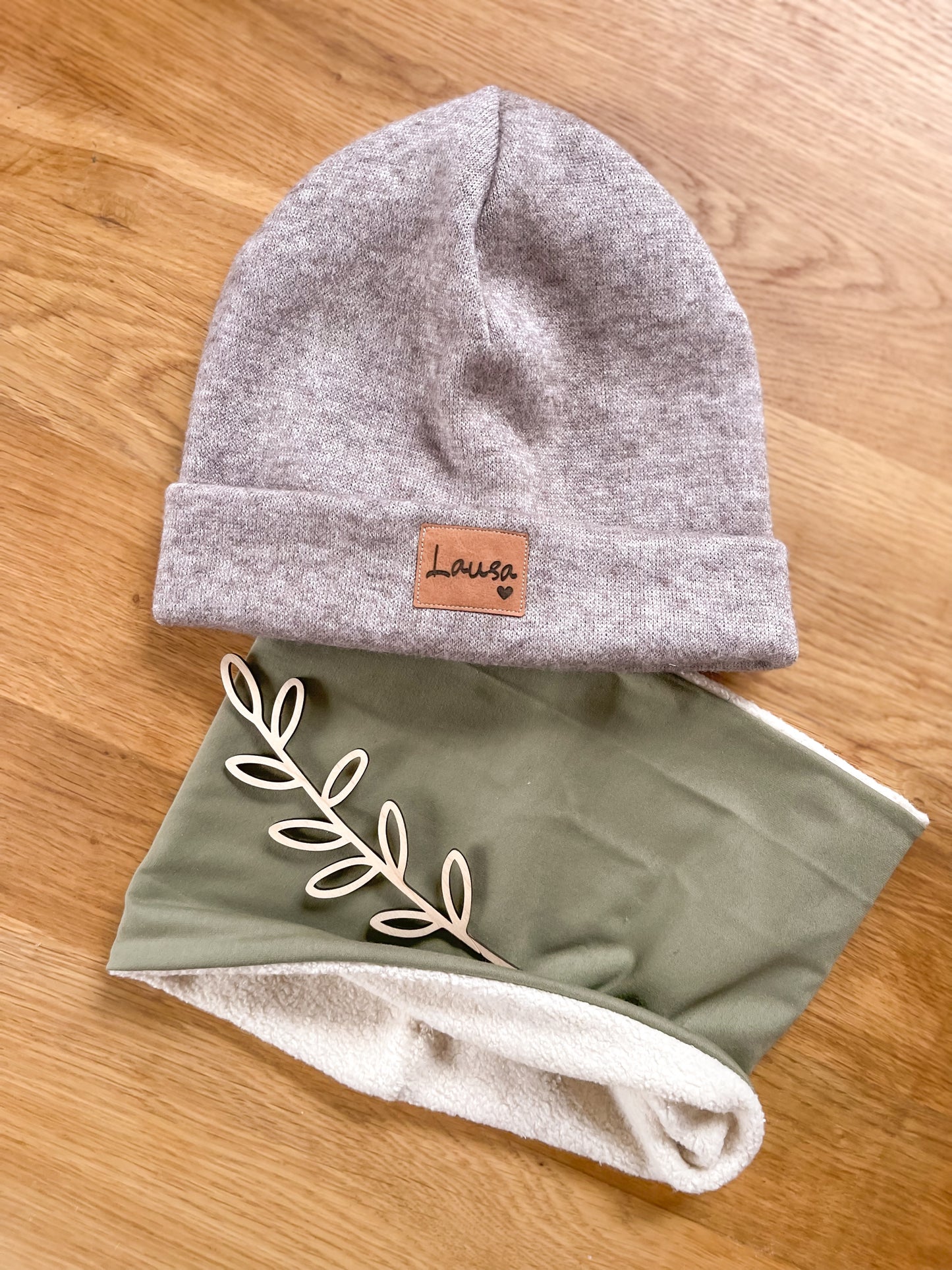 Loop/Schlauchschal aus Jersey mit Baumwollfleece