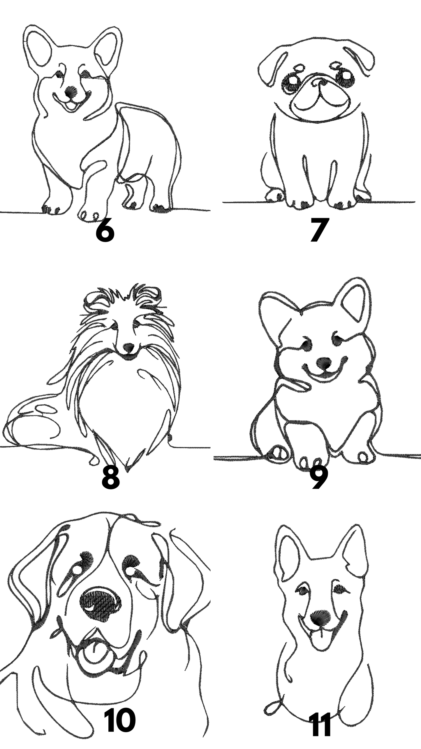 Heimtierausweis/Impfpass Hülle Lineart Tiermotiv