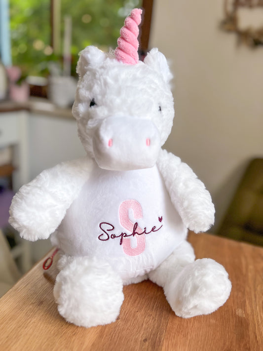 Kuscheltier Einhorn weiß