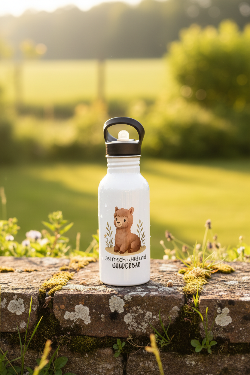 Edelstahlflasche 500ml •Lama - Sei frech, wild und wunderbar•