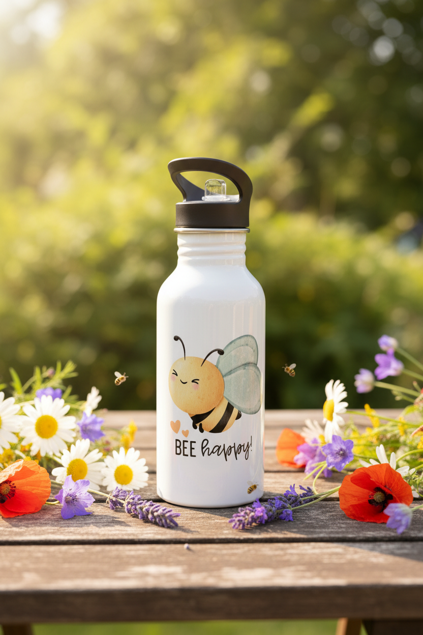 Edelstahlflasche 500ml •Biene - Bee Happy•