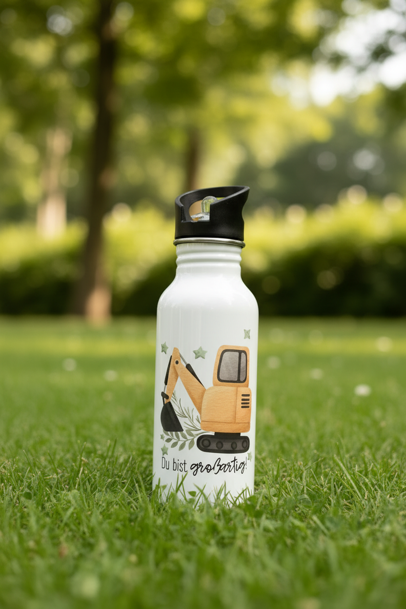Edelstahlflasche 500ml •Bagger - Du bist großartig•