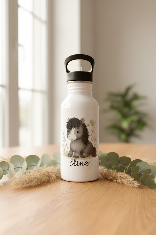 Edelstahlflasche 500ml •Pony Finn - Du bist großartig•