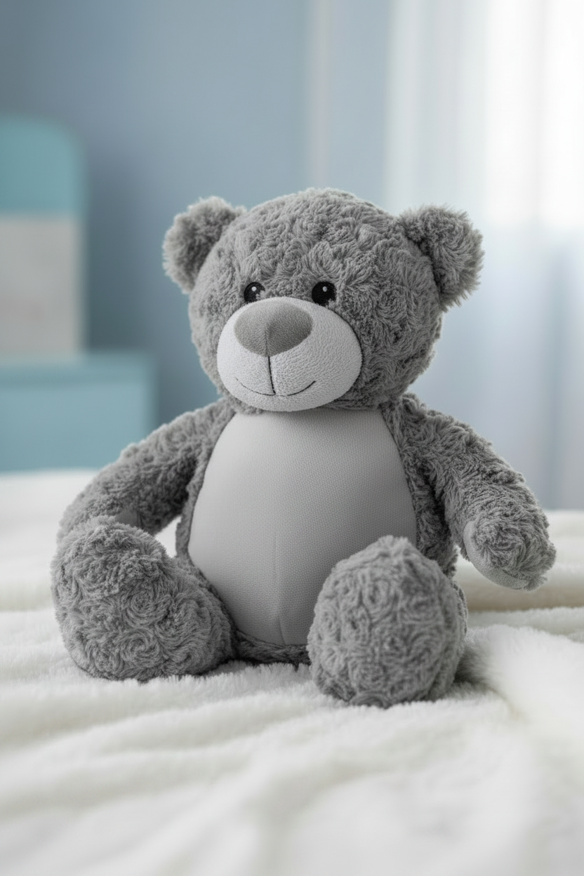 Kuscheltier grauer Bär