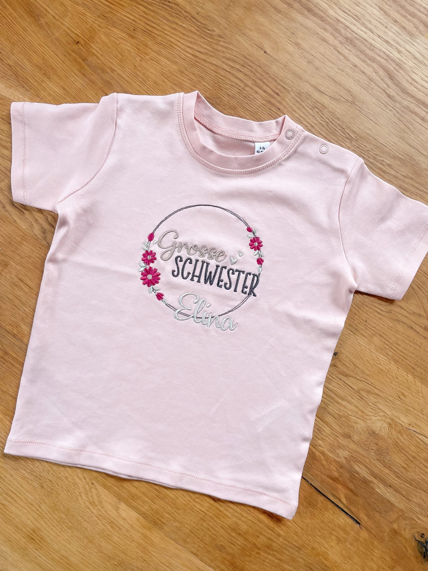 T-Shirt Große Schwester •Blumenkranz•